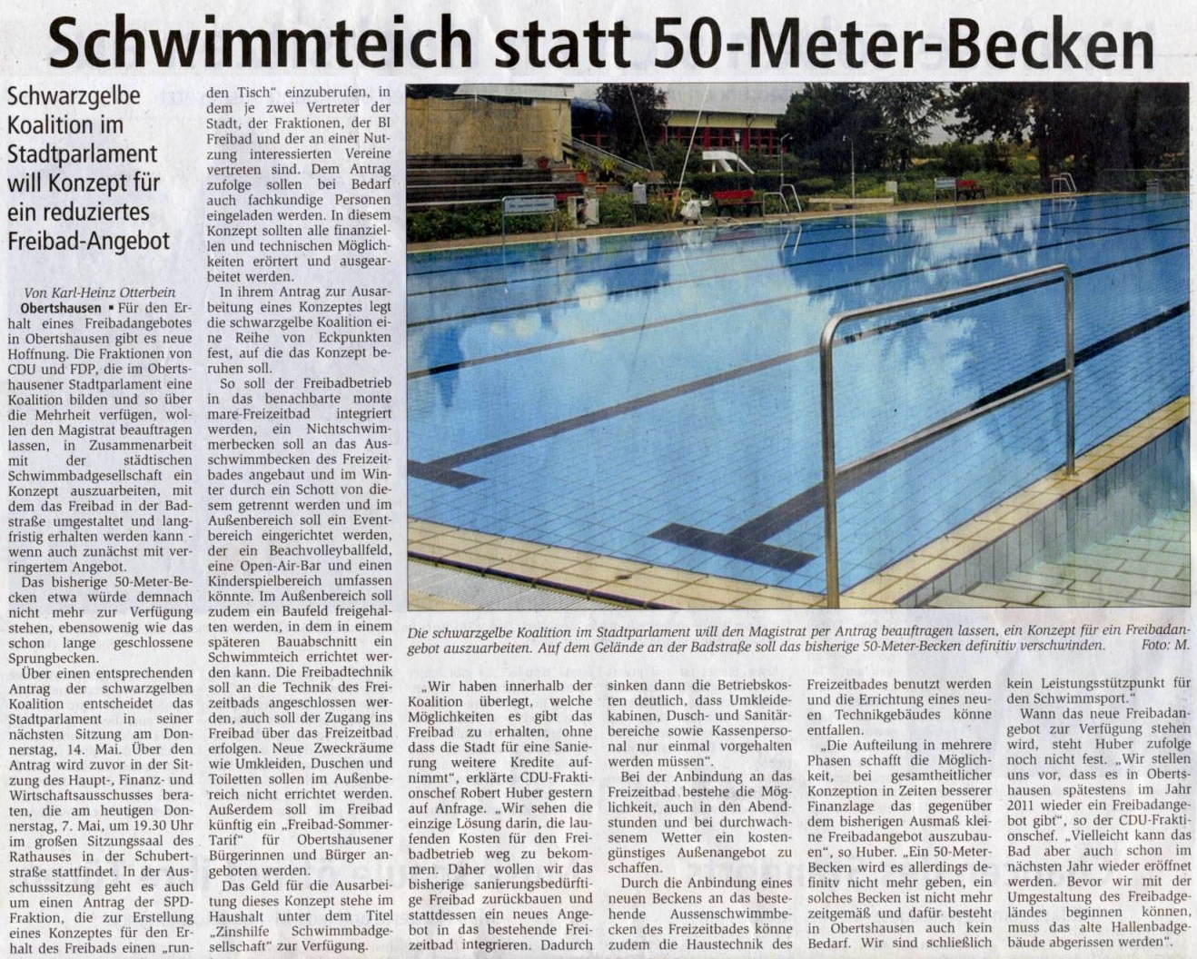 Bericht in der Offenbach Post vom 7. Mai 2009